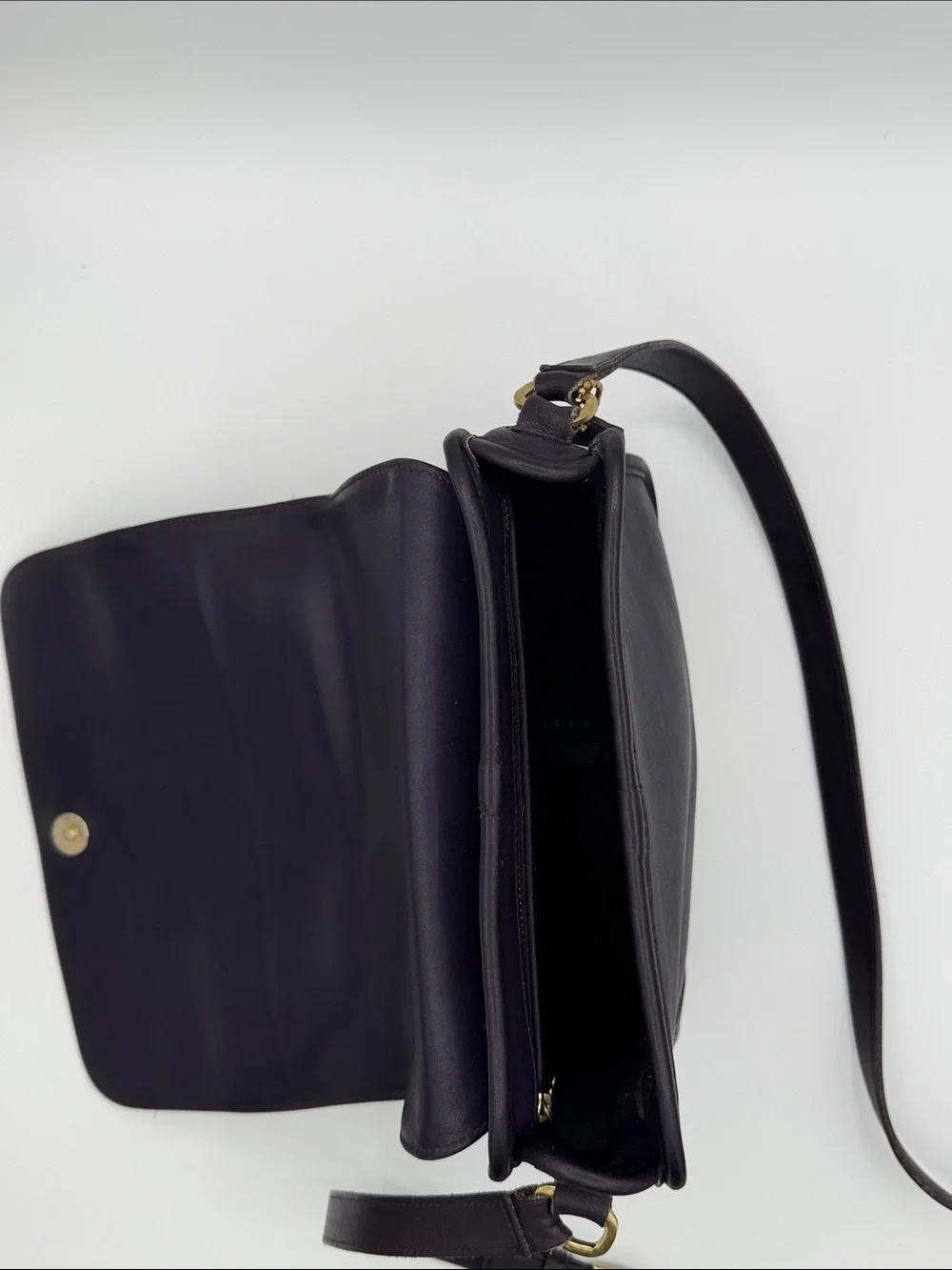Coach Vintage Tribeca Leather Crossbody Bag Ink Purple